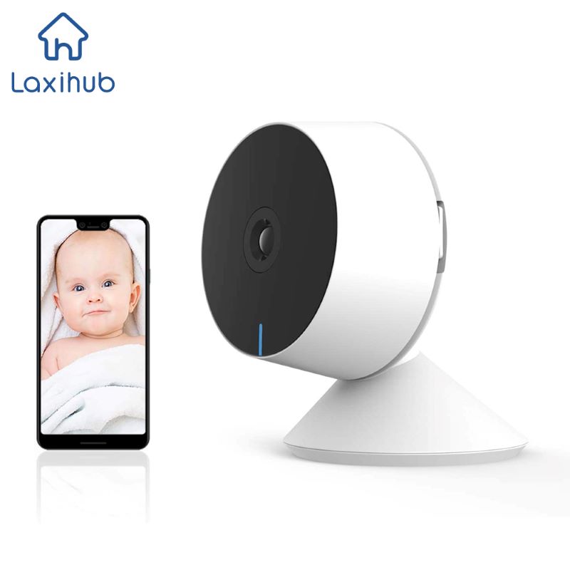 Night Vision Laxihub M1 WiFi Baby Monitor with Phone Access Baby Camera Motion & Sound Detection Two-Way Audio Works with Alexa 