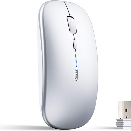 Mouse Wireless Bluetooth Ricaricabile 2.4G Compatibile Android