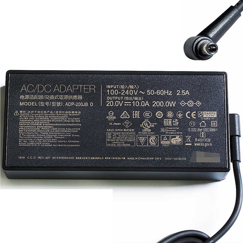 20V 10A 200W AC Power Adapter For ASUS ROG Zephyrus G15