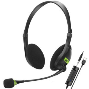 iLead Computer headset, Adjustable Wired Headphones with Microphone For Laptop, Desktop