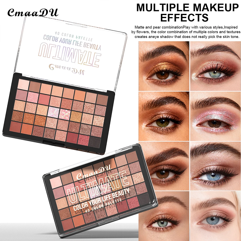 40-Color Matte & Shimmer Makeup Eyeshadow Palette - Image 8