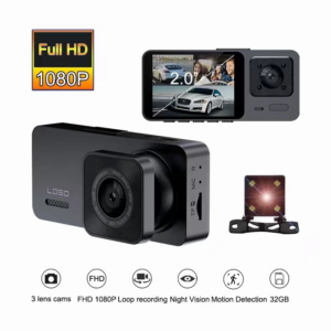 iLead 2-inch IPS Screen Dashcam with 1080P Front Camera for Car Video Recorder