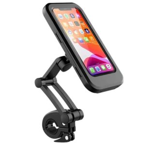 iLead Motorcycle Waterproof Phone Mount Case 360° Rotating Holder for Up to 6.9" Phones