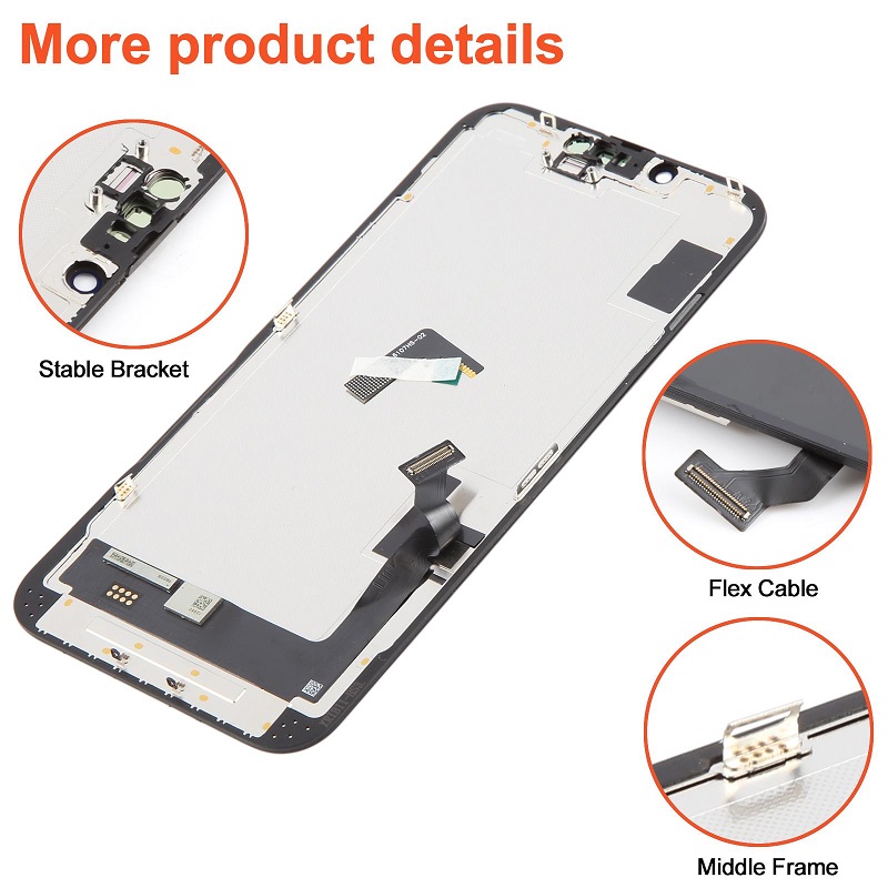 iPhone 14 Replacement Premium RJ Soft OLED Display Assembly - Image 3