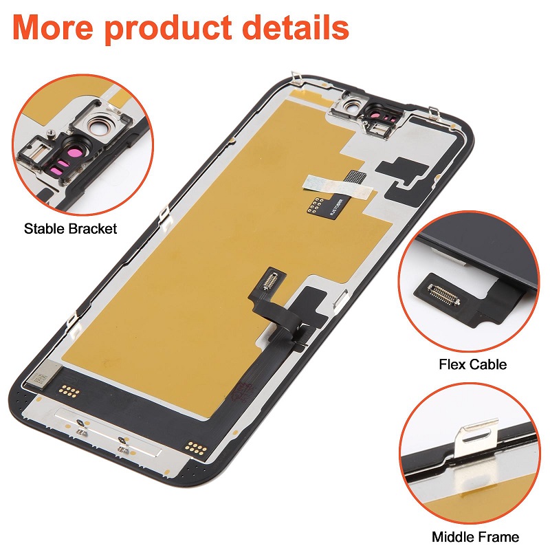 iPhone 16 Replacement Premium RJ Soft OLED Display Assembly - Image 3