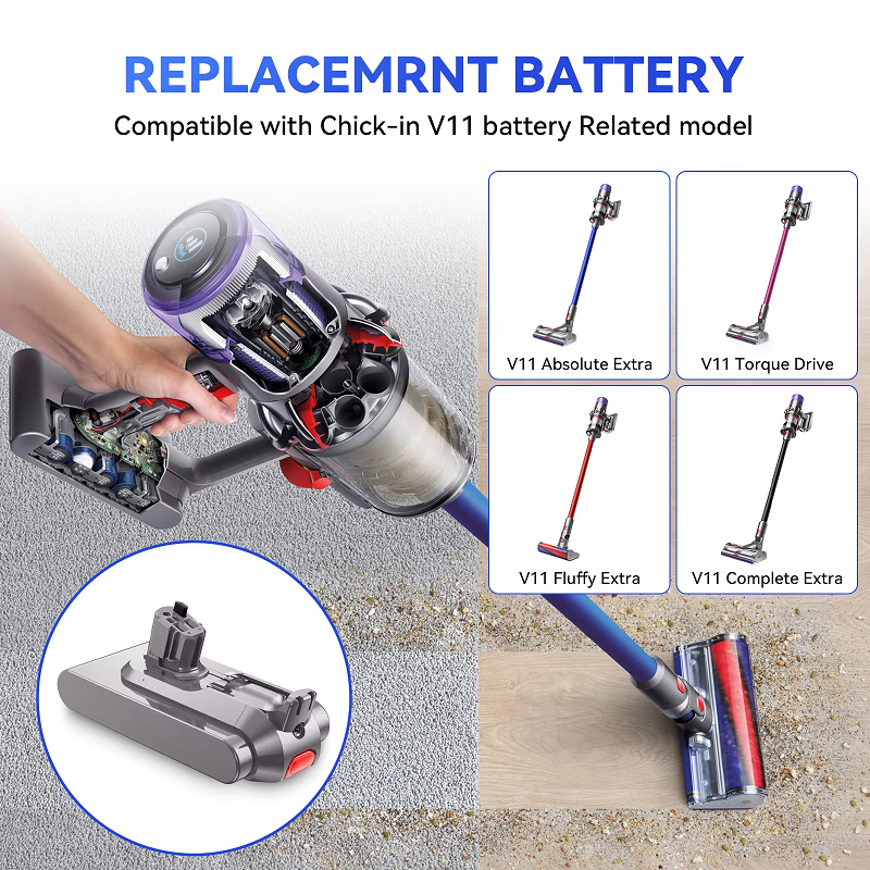 Dyson V11 Battery Replacement for 25.2V 4000mAh Cordless Handhold Vacuum Cleaner - Image 8