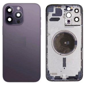 iPhone 14 Pro Max Back Cover Rear Housing Chassis with Frame Assembly, Deep Purple