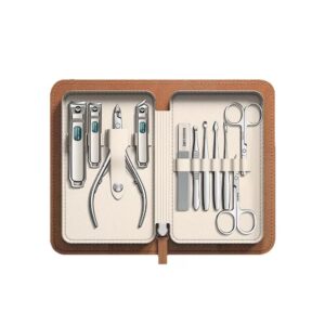 11 Piece Stainless Steel Manicure & Pedicure Set – Professional Nail Care Kit