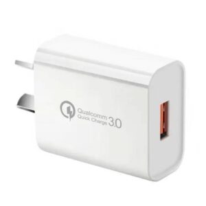 Qualcomm QC 3.0 Fast USB Wall Adapter with AU/NZ Plug for Samsung Charger, White