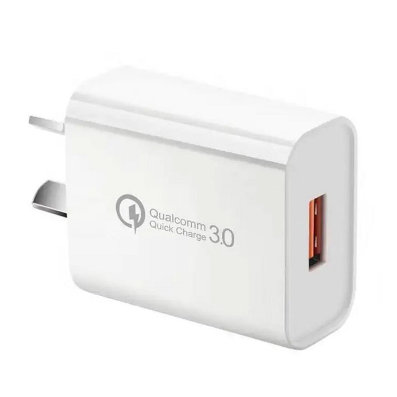Qualcomm QC 3.0 Fast USB Wall Adapter with AU/NZ Plug for Samsung Charger, White