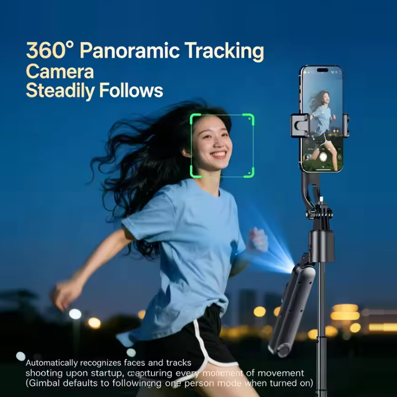 iLead 1.83M AI Auto Face Tracking Selfie Stick Tripod with 360° Rotation - Image 5
