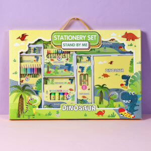 41-Piece Kids Stationery Set – Cartoon School Supplies Gift Box for Children Aged 6+, Dinosaur