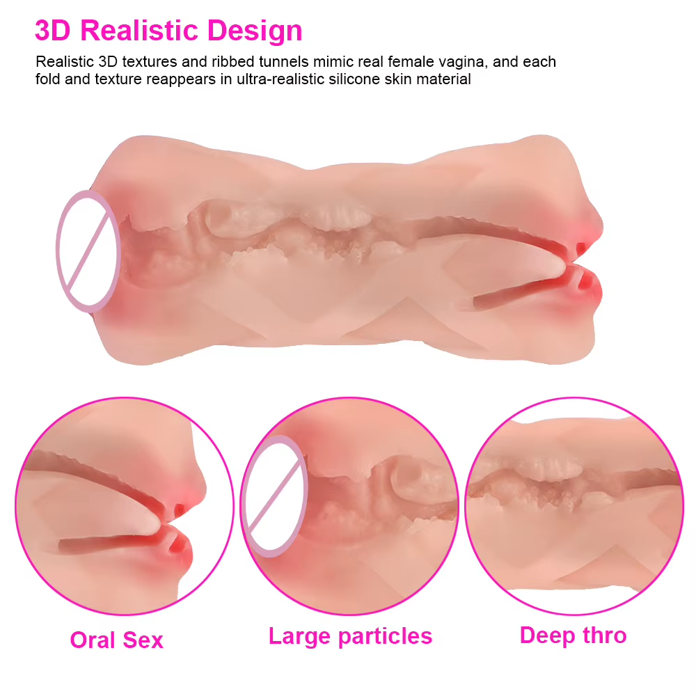 Dual-Ended Manual Male Masturbation Cup – Portable Adult Personal Pleasure Toy - Image 2